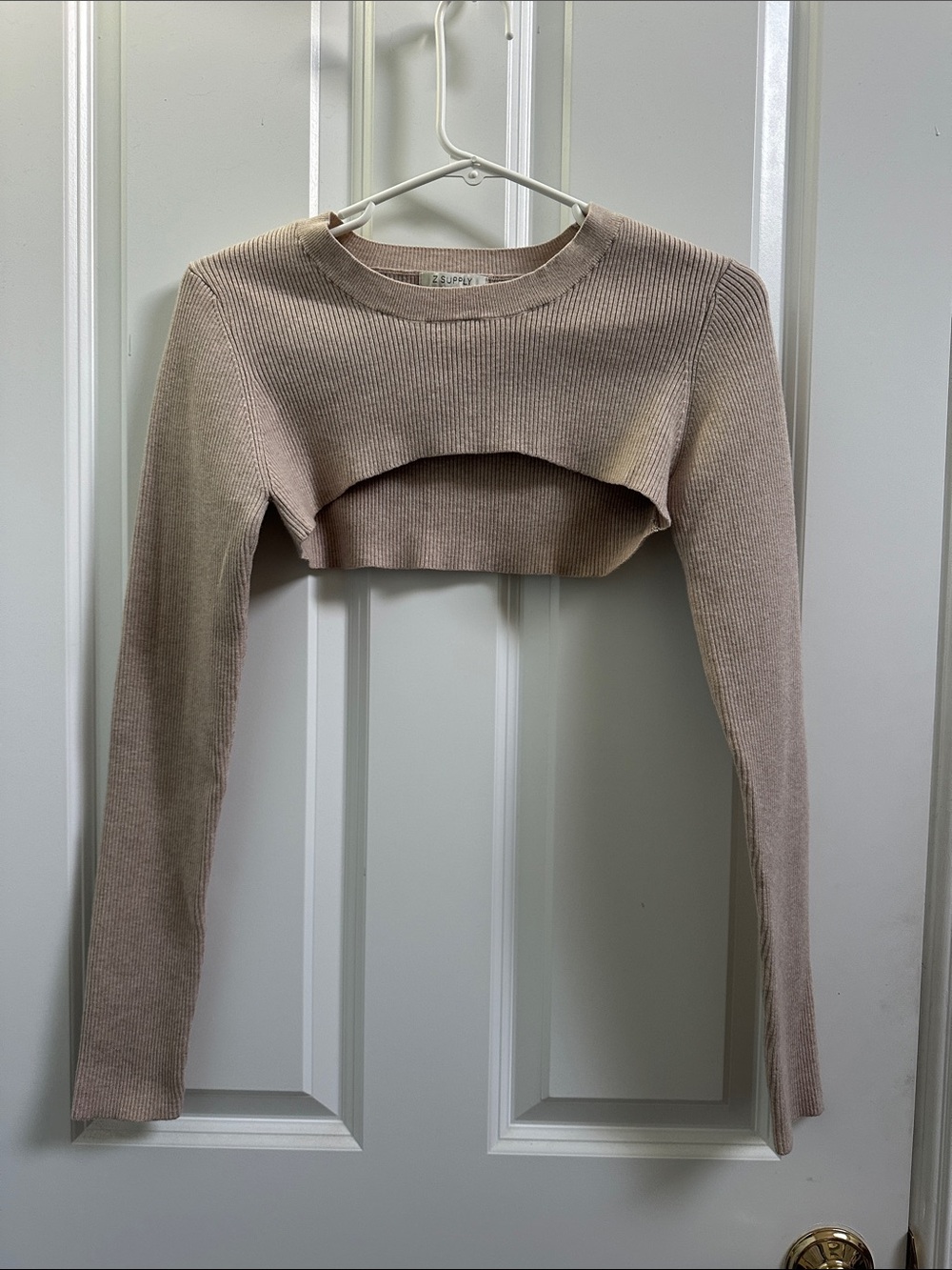 Z Supply Ribbed Long-Sleeve Cropped Shrug